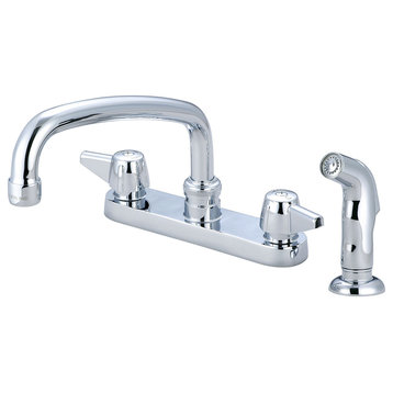 Central Brass Two Handle Cast Brass Kitchen Faucet With Spray