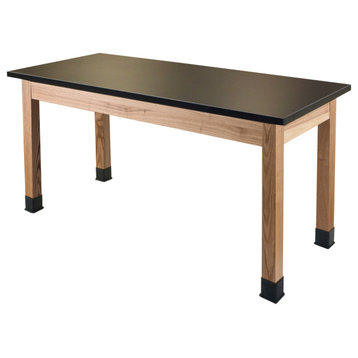 NPS Wood Science Lab Table, 24 x 48 x 36, Chemical Resistant Top
