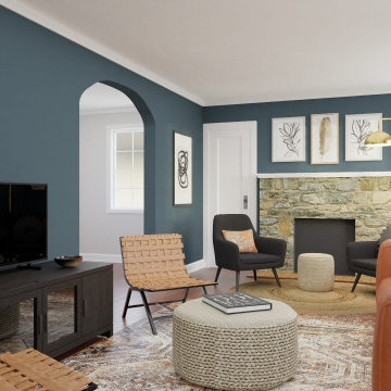 Modern Urban Living Room with a Scandinavian Look
