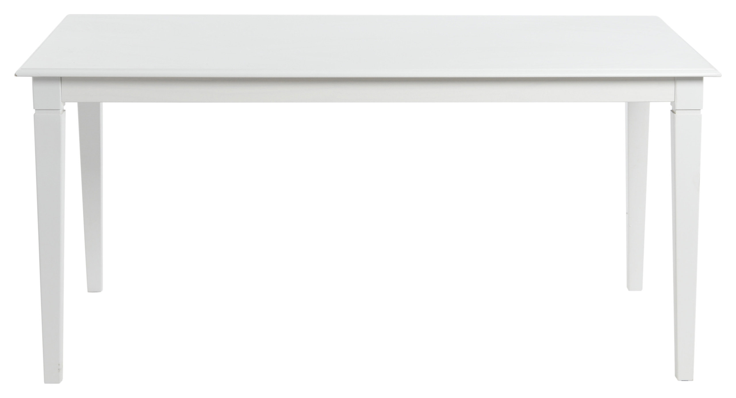 Pleasantville Rectangular Dining Table With Solid Wood Legs, White ...