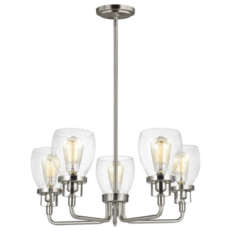 Belton 5-Light Up Chandelier, Brushed Nickel