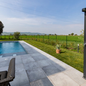 Villa SM | Realizzazione nuova piscina esterna con portico
