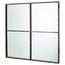 Window Pane Wall Mirror with Distressed Black Metal Frame, 80x80 cm