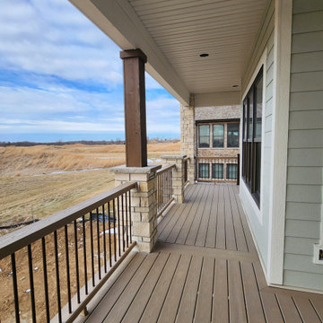 Deck overlooking golf course