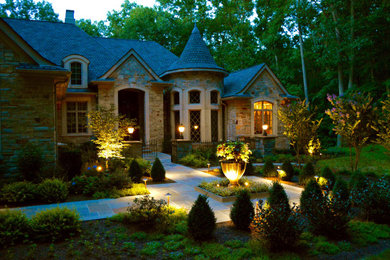 White Hall, MD - Natural Stone Front Walkway & Landscaping