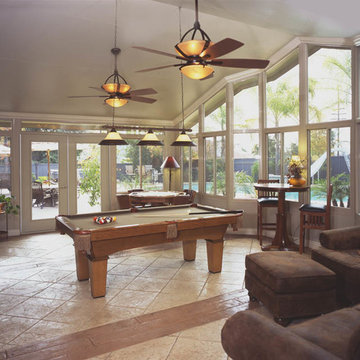 Sunroom and patio enclosures with vaulted ceilings