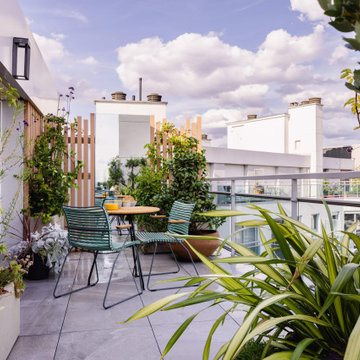 Aménagement d'un toit terrasse à Paris 20
