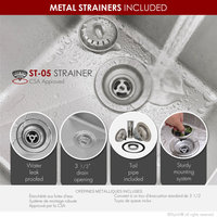 STYLISH 31 inch Double Bowl Undermount Stainless Steel Kitchen Sink