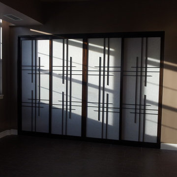 Shoji screens for pantry room