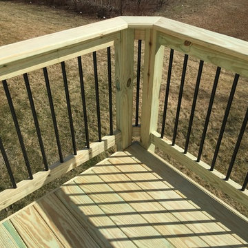 Wood Deck Outdoor Living Space