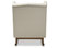 Iona Retro Fabric Upholstered Button-Tufted Wingback Rocking Chair, Light Beige