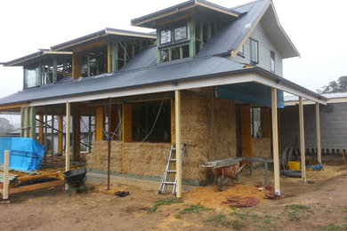 Straw Bale Earth render home