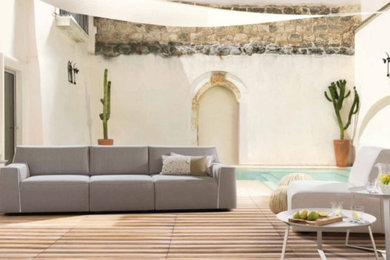 Design ideas for a mediterranean living room in Sydney.