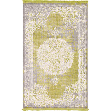 Unique Loom Light Green Olwen New Classical 3' 3 x 5' 3 Area Rug