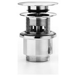 WS Bath Collections - WSBC 53991 Push Waste Drain (Click-Clack), Polished Chrome - WS Bath Collections WSBC Fittings Collection offers exclusive decorative traps and drains. The perfect addition to any sink, drains are offered with and without overflow. Made in Italy