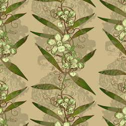 Timorous Beasties Oriental Orchid Hand-Print Wallpaper - Wallpaper