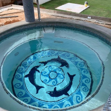 Dolphins Mosaic Medallion | Mozaico