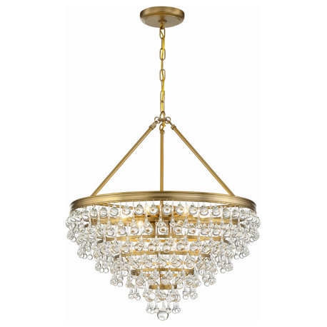 Crystorama 137-VG 8 Light Chandelier in Vibrant Gold