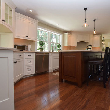 Custom kitchen with gourmet pass through to dining room