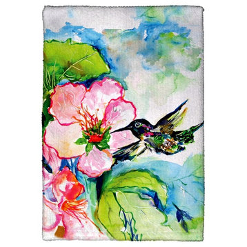 Hummingbird & Hibiscus Kitchen Towel - Two Sets of Two (4 Total)