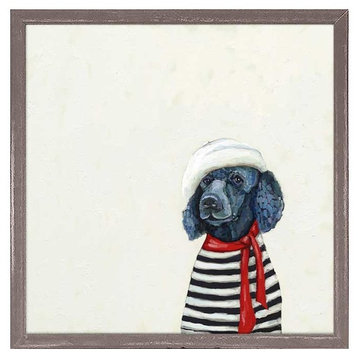 "Best Friend - Parisian Poodle" Mini Framed Canvas by Cathy Walters