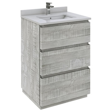 Fresca Formosa Floor Standing Bathroom Cabinet, Sage Gray, 23", Cabinet Only