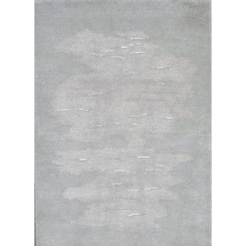 Modern Hand-Knotted Silk & Wool Area Rug, 2'x3'spril-2-1 2x3