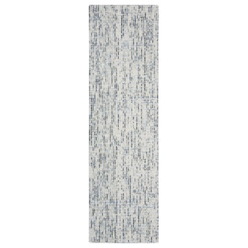 Safavieh Abstract 2'3" x 8' Hand Tufted Wool Runner Rug in Blue