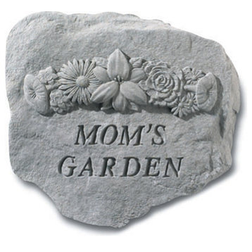 "Mom's Garden" Stone With Floral Accents