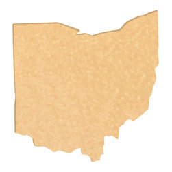 CuttingBoards.net - State Shaped Cutting Boards, Brown Richlite, Ohio - Cutting Boards