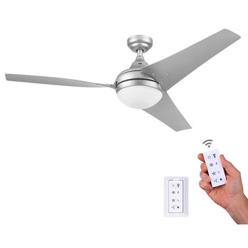Honeywell Neyo Modern Ceiling Fan With Remote, 52", Pewter