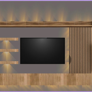 Modern Rustic Accent TV Wall