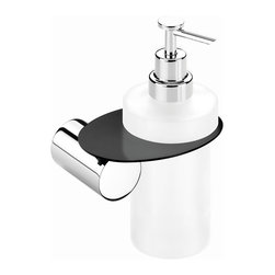 Secret Bath. Wall soap dispenser. Chrome-Black. Giselle Collection. - Soap & Lotion Dispensers