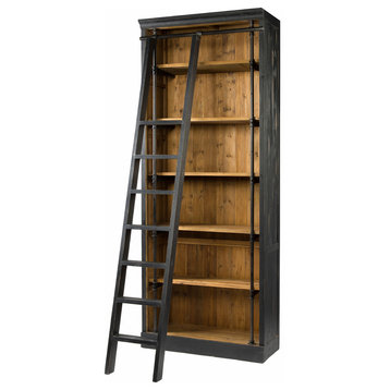 French Library Bookcase with Ladder