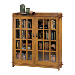 Stickley Double Bookcase with Glass Doors 89-645 - Bookcases