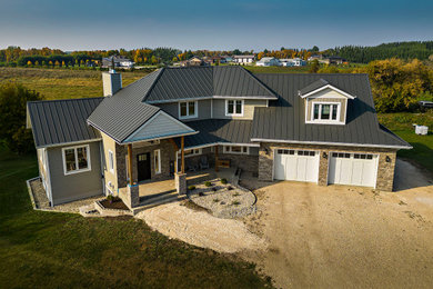 Inspiration for a modern exterior home remodel in Edmonton