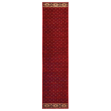 Wilder Southwest Lodge Red/Gold Area Rug, 1'10"x7'6"