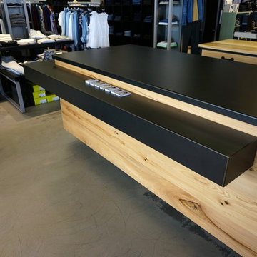 Danali Clothing Elm Work Station + Elm/Steel Cash Desk