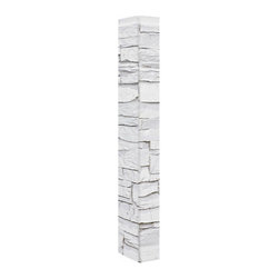 140-CT2-ALPINE DEEP STACKED STONE OUTSIDE CORNER - 48"H X 3 &frac12;" W X 1 &frac12;"D - Wall Panels