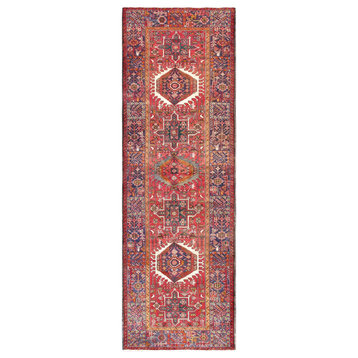 Pasargad Home Vintage Collection Lamb's Wool Runner- 3' 7" X 11' 0"