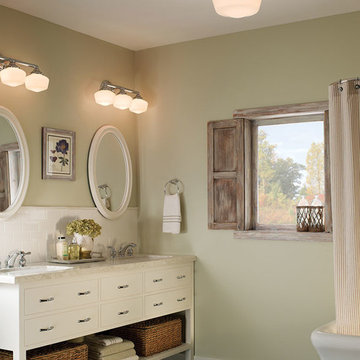 3-Light Academy Wall Sconce, Brushed Nickel