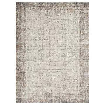 Nourison Elation 6' x 9' Ivory Grey Modern Indoor Area Rug