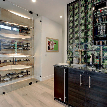Glam Mid-Century Lounge Bar Wine Room