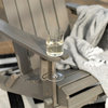 Outdoor Wood Adirondack Chair with Wine Glass Holder in Gray Wash