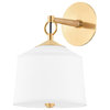 White Plains 1-Light Wall Sconce Aged Brass