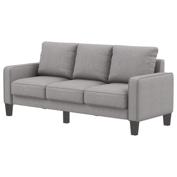 Gewnee 75 inches Lexicon Bedos Modern Textured Fabric Sofa, Gray