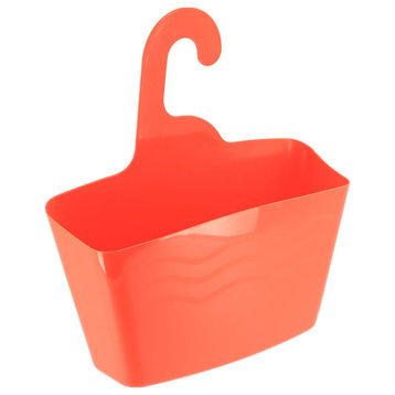 Hanging Shower Caddy Organizer, Plastic Basket, Orange