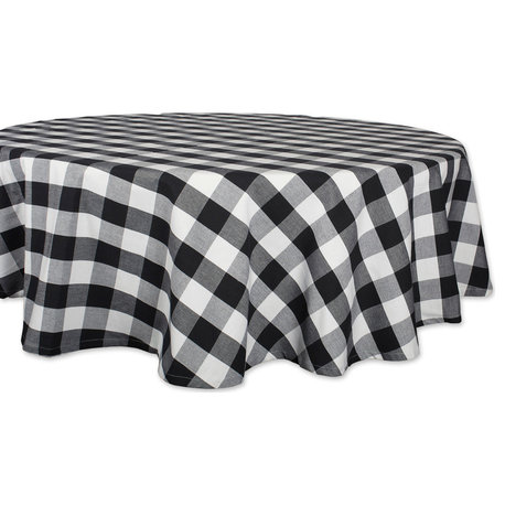 DII Black Buffalo Check Tablecloth 70" Round