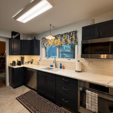 Navy Blue Kitchen Remodel in Arlington, VA
