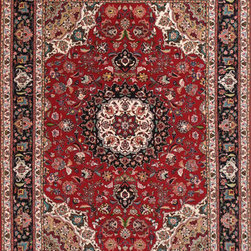 Persian Tabriz rug 4'11 X 6'7 - Area Rugs
